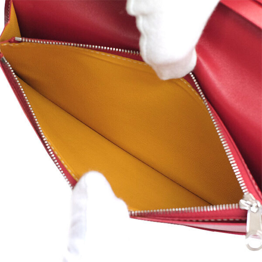 GOYARD Herringbone Long Wallet Leather Red - Picture 8 of 9